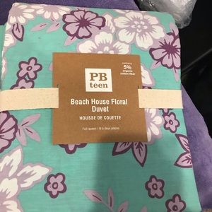 NEW! Pottery Barn Beach House Floral Duvet -F/Q